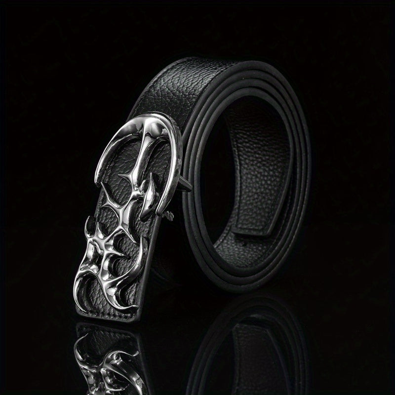 Special Shaped Buckle Leather Belt Men's Belt Jeans Belt Smooth Buckle