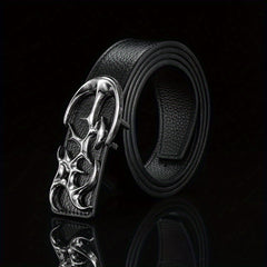 Special Shaped Buckle Leather Belt Men's Belt Jeans Belt Smooth Buckle