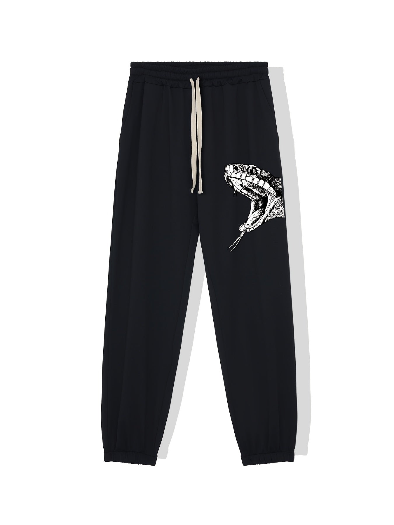 Snake Print Men's Drawstring Sweatpants Casual Jogger Pants
