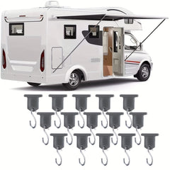24PCS Rv Awning Hooks For Lights Camping Accessory Hangers Set