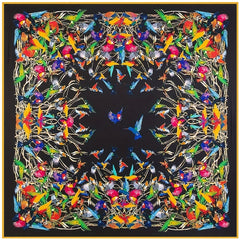 1pc 129 Square Satin Head Scarf Silk Feeling Soft Breathable Shawl Sunscreen
