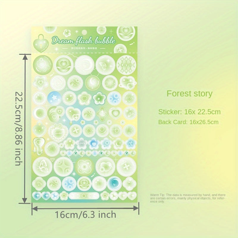 DIY Bubble Guka Sticker Bottoming Journal Stickers