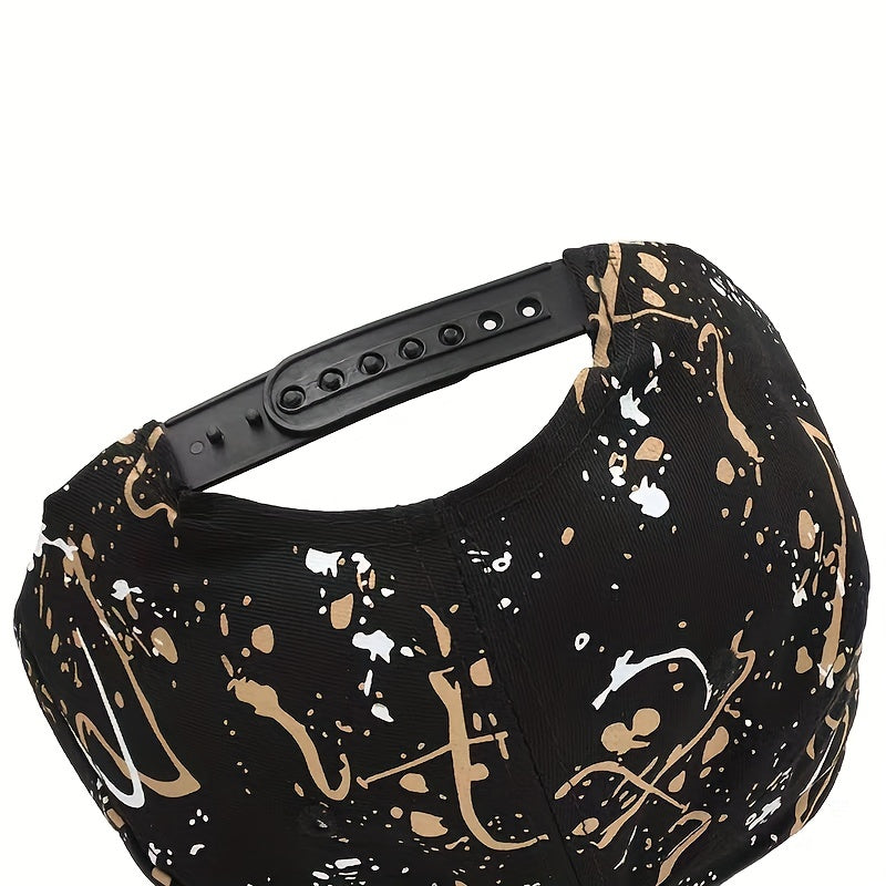 Men's P Embroidered Baseball Cap Casual Hip hop Outdoor Graffiti Sunshade Cap