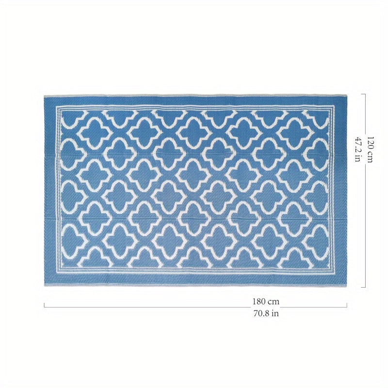 5x8ft Outdoor Rug Carpet Patio RV Camping Waterproof Reversible UV Resistant