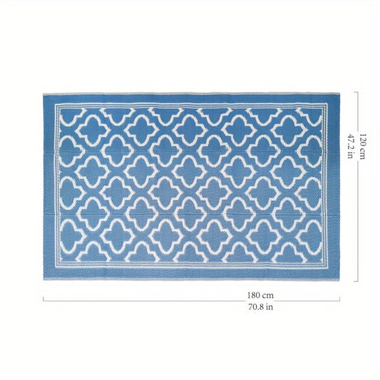 5x8ft Outdoor Rug Carpet Patio RV Camping Waterproof Reversible UV Resistant