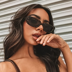 Vintage Punk Rectangular Sunglasses Women's Eyewear