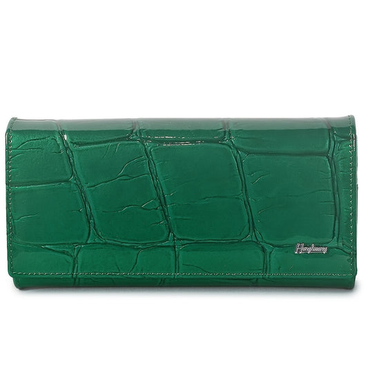 Top Grain Leather Women'S Bi fold Wallet with Magnetic Closure