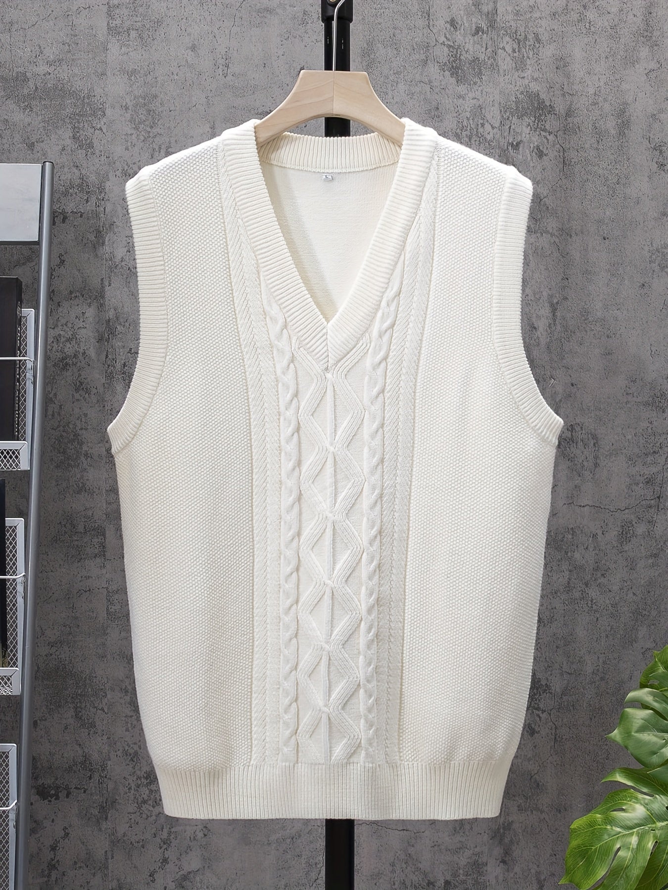 Men's V Neck Sleeveless Knitted Vest