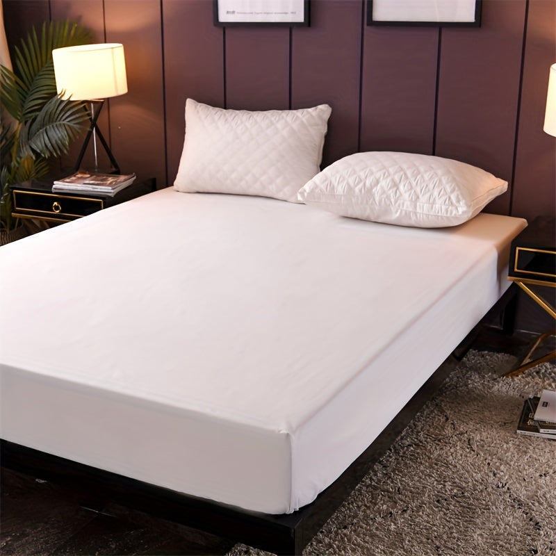 Waterproof Fitted Sheet Soft Comfortable Solid Bedding
