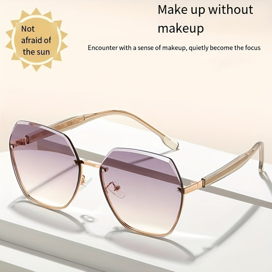 Men's Vintage Rimless Polarized Sunglasses UV Protection