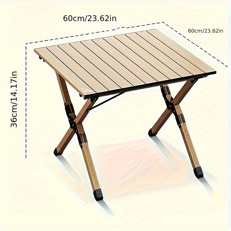 Folding Egg Roll Table Portable Picnic Table for Camping