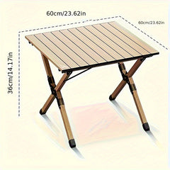 Folding Egg Roll Table Portable Picnic Table for Camping