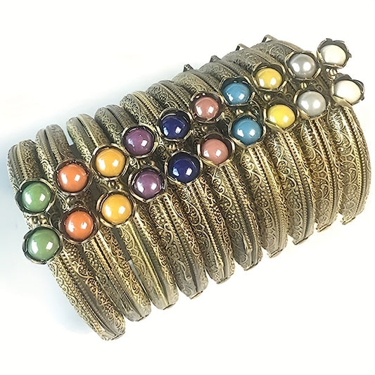 10 Colors Metal Purse Frames with Colored Bead for Handbags DIY Wallets