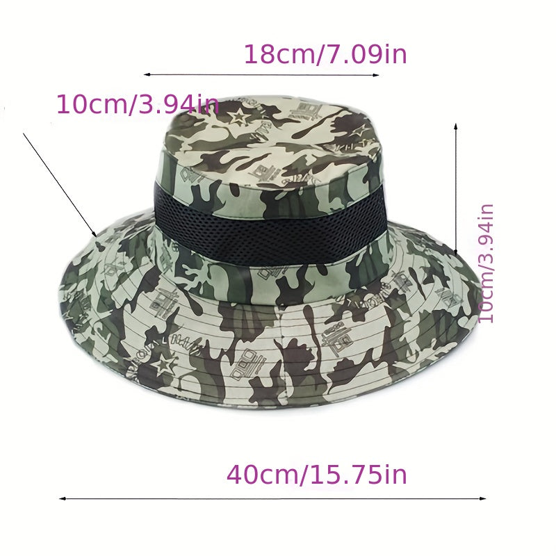 Men's Sunscreen Large Brim Sun Hat Outdoor Travel Fishing Hat
