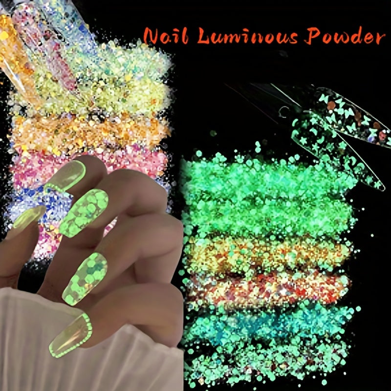 Glow in the Dark Chunky Glitter Sequins for Body Face Hair Nails