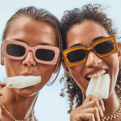 Y2K Rectangle Sunglasses For Women Men UV400