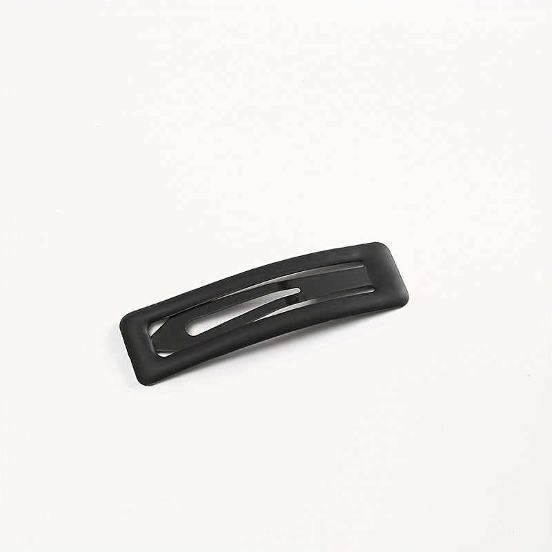 4pcs Matte Snap Clip Rectangle Shaped Hair Clip for Women Girls