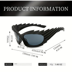 Hedgehog Cat Eye Sports Sunglasses Wrap around Outdoor Glasses