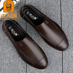 Men's Cap Toe Loafer Shoes Spring Comfy Non slip Slip On Shoes