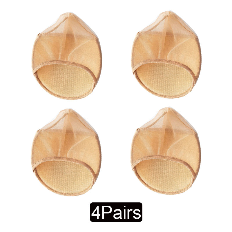 4 Pairs Lace Half Palm Socks Solid Invisible High Heels Socks Women's Stockings