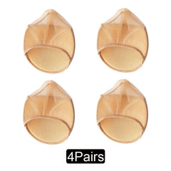 4 Pairs Lace Half Palm Socks Solid Invisible High Heels Socks Women's Stockings