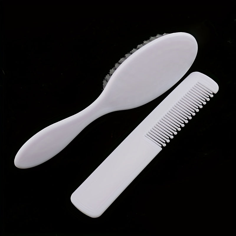 2pcs Newborn Baby Kids Head Hair Care Set Grooming Soft Comb Hair Brush Kit