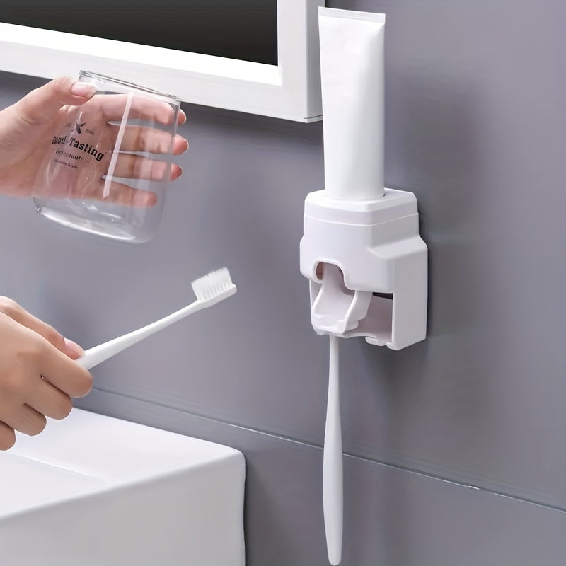 Automatic Toothpaste Squeezer Toothbrush Holder Wall mounted Lazy