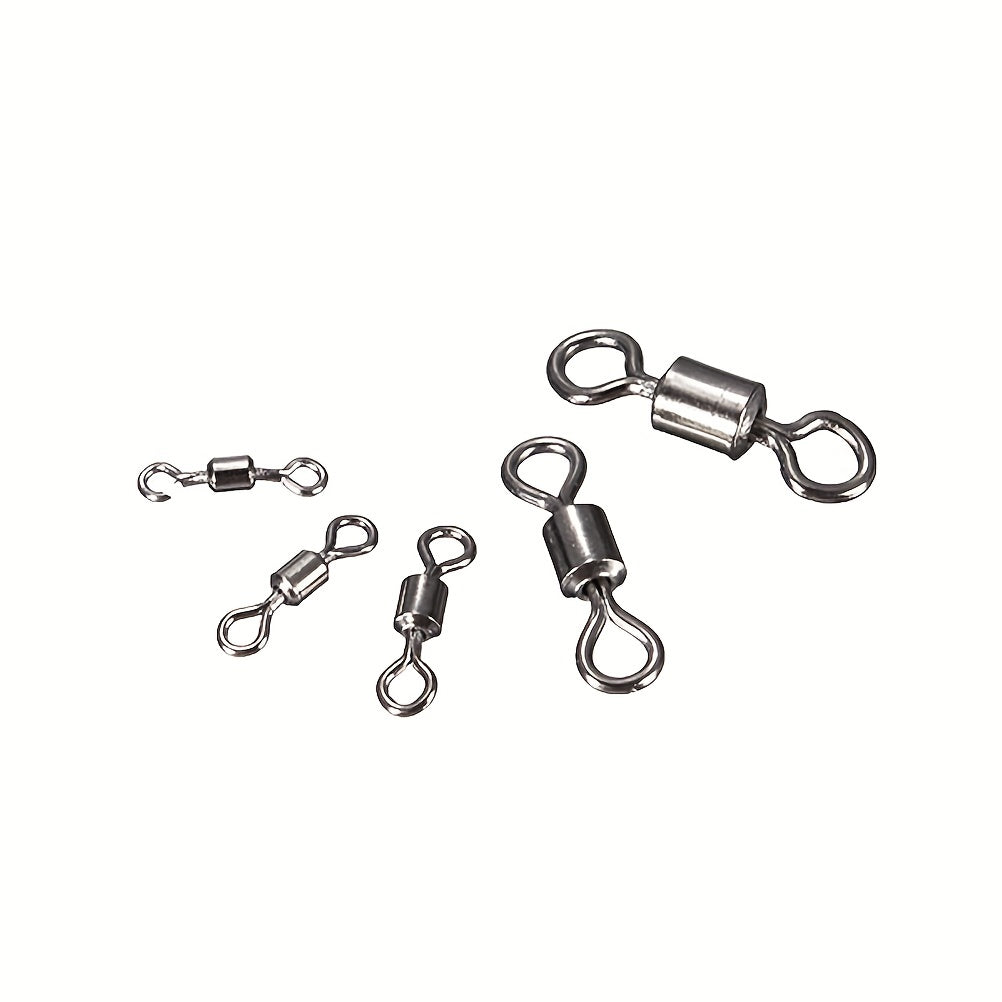100pcs 8 Shaped Swivel Ring Fishing Barrel Line Hook Connector