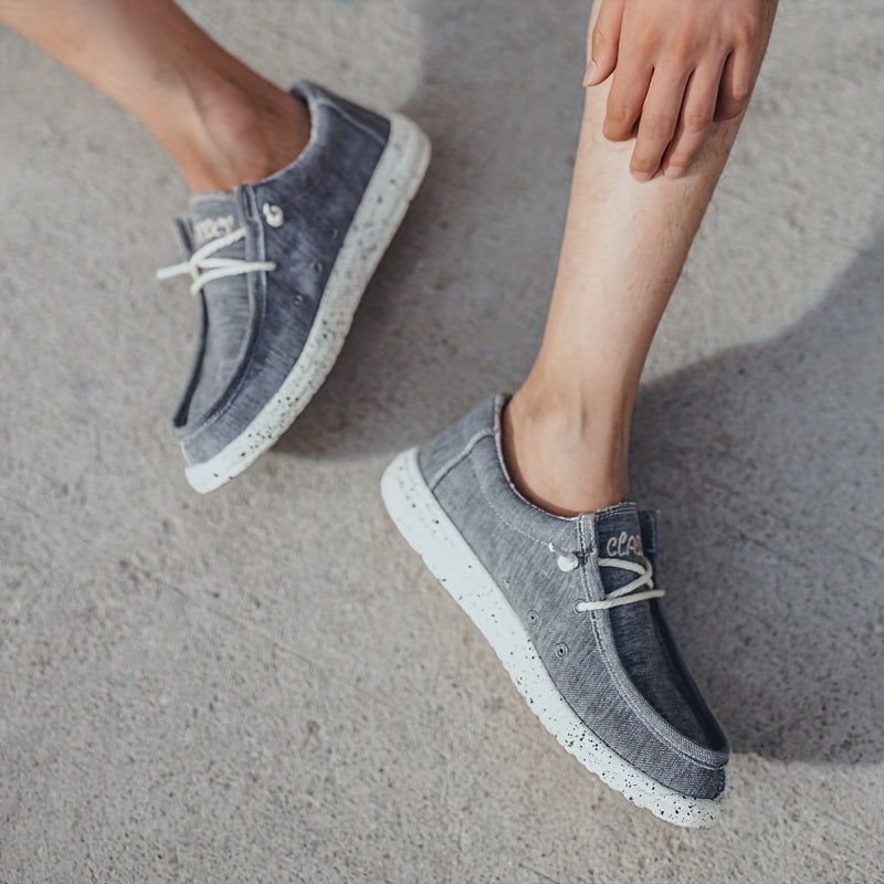 Men's Denim Slip On Loafers Flat Shoes
