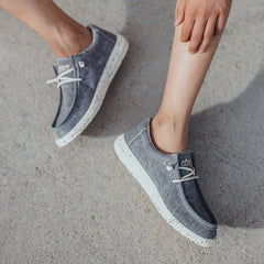 Men's Denim Slip On Loafers Flat Shoes