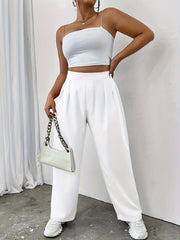  Casual Pants Women's Plus Solid Trousers