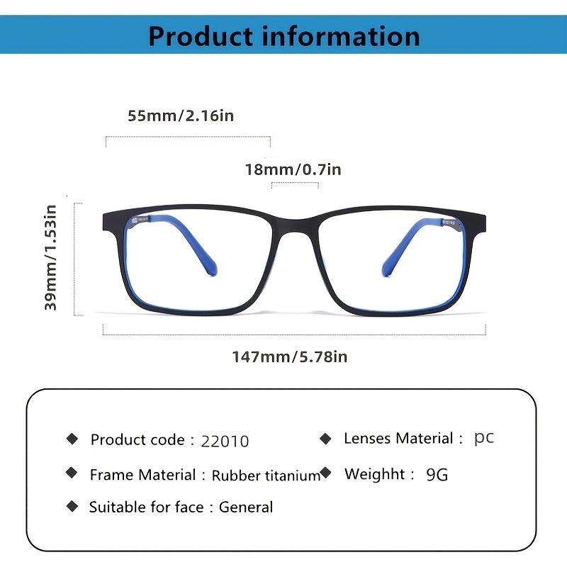 Ultra Light Rubber Titanium Men's Optical Glasses Frames