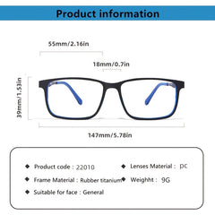 Ultra Light Rubber Titanium Men's Optical Glasses Frames