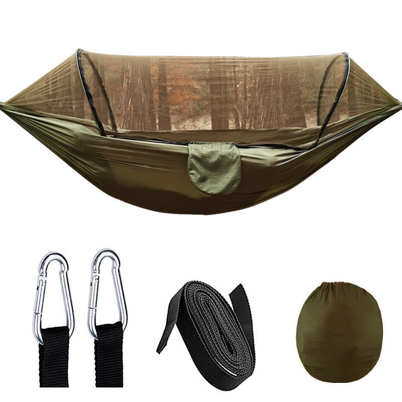 Double Sided Zipper Outdoor Camping Hammock with Mosquito Net