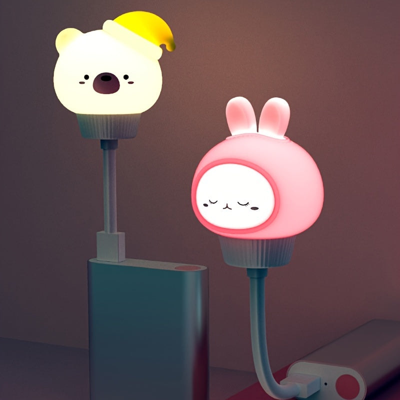 Adorable LED Cartoon USB Night Light for Baby's Room