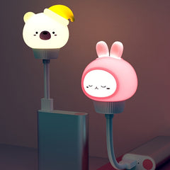 Adorable LED Cartoon USB Night Light for Baby's Room
