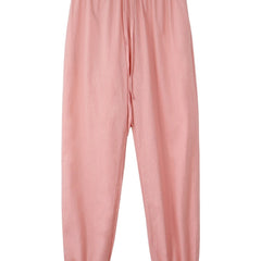 Solid Elastic Waist Cropped Pant Loose Comfy Summer Pants