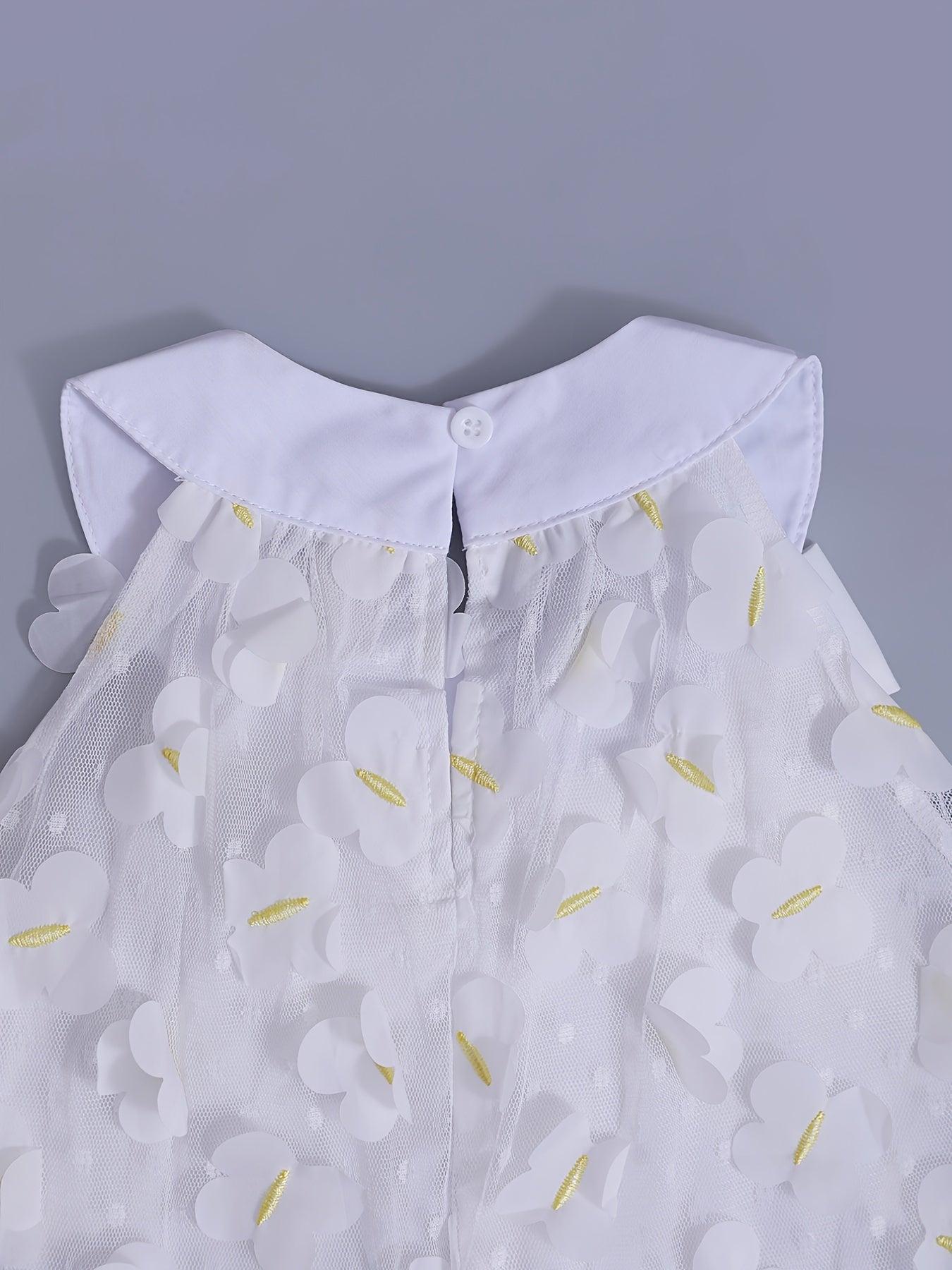 Toddler Girls' Birthday Dress Butterfly Appliques Sleeveless Mesh Princess Dress