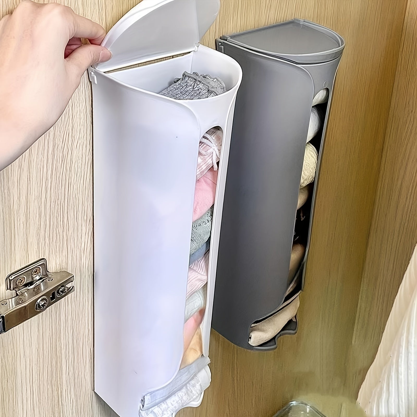 1pc Storage Box Wall mounted Extractable Non Punching Hanging Wardrobe