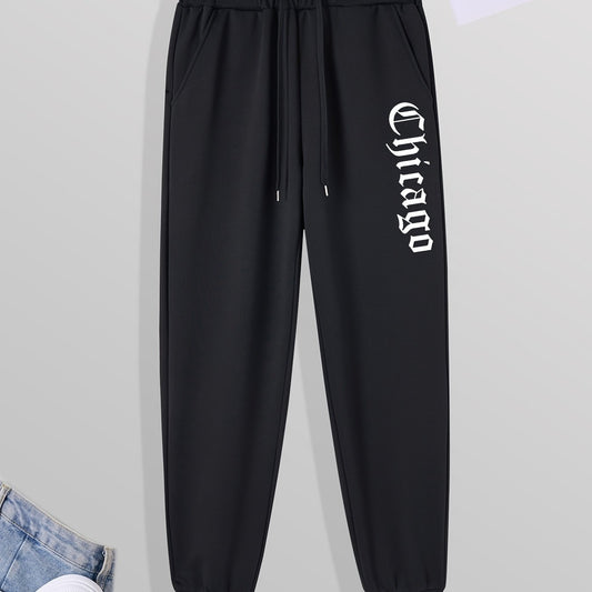 Men's Graphic Print Casual Sweatpants Drawstring Pocket