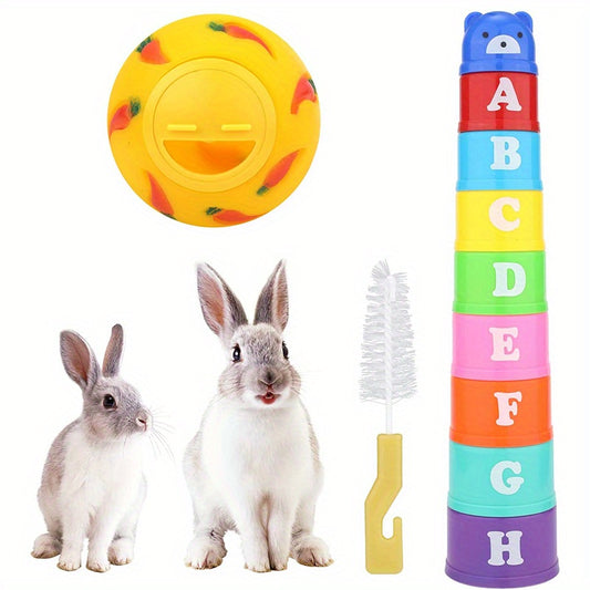 Interactive Bunny Toys Set for Mental Stimulation