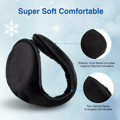 200PCS Winter Windproof Ear Muffs Fleece Ear Warmers Behind The Head Band
