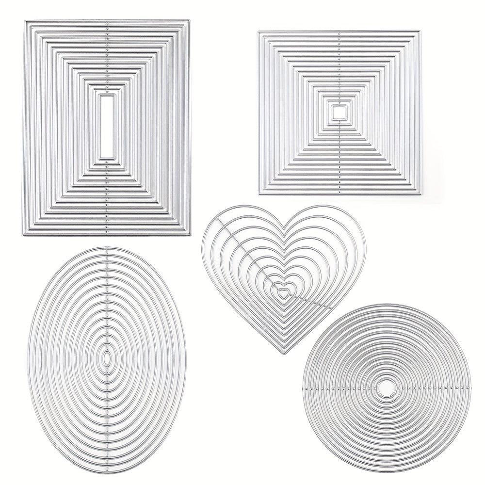 Metal Cutting Die Rectangle Lace Label Heart Shape Scrapbook Craft