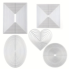 Metal Cutting Die Rectangle Lace Label Heart Shape Scrapbook Craft