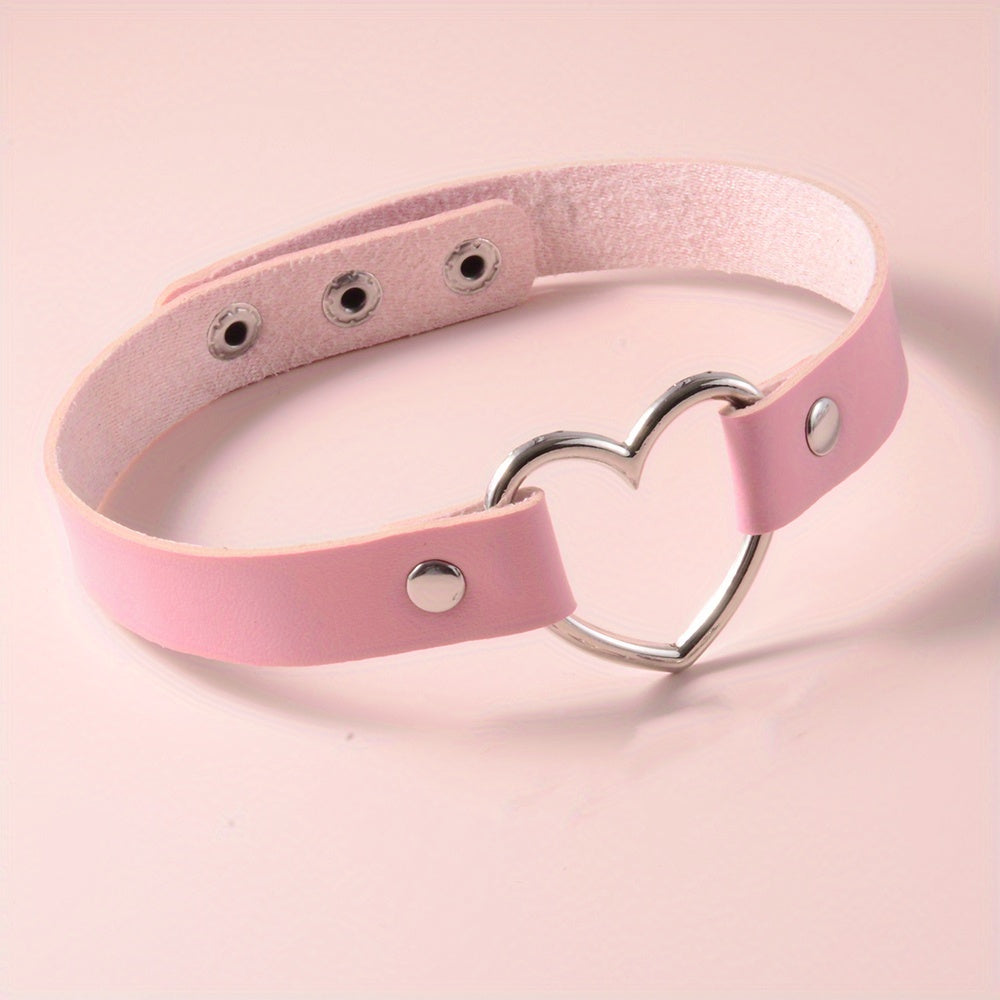 PU Leather Choker Punk Gothic Style Necklace