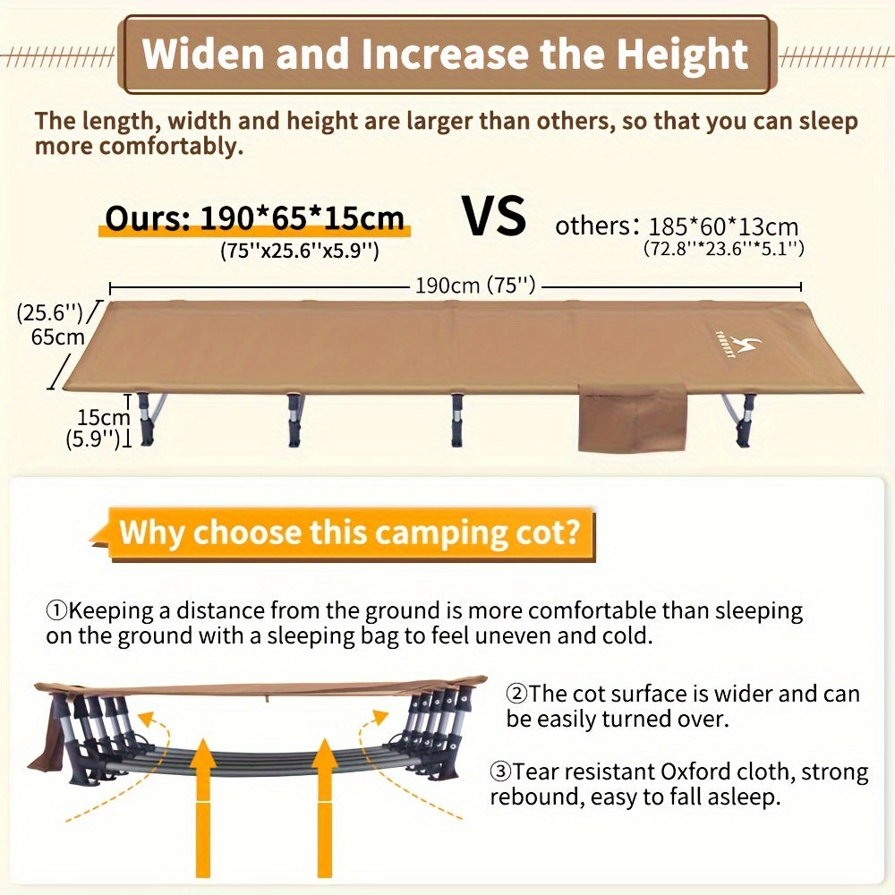 Ultralight Compact Camping Cot Folding Lightweight Bed for Outdoor