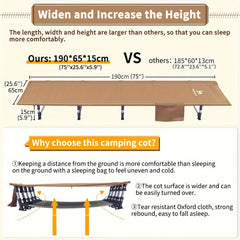 Ultralight Compact Camping Cot Folding Lightweight Bed for Outdoor