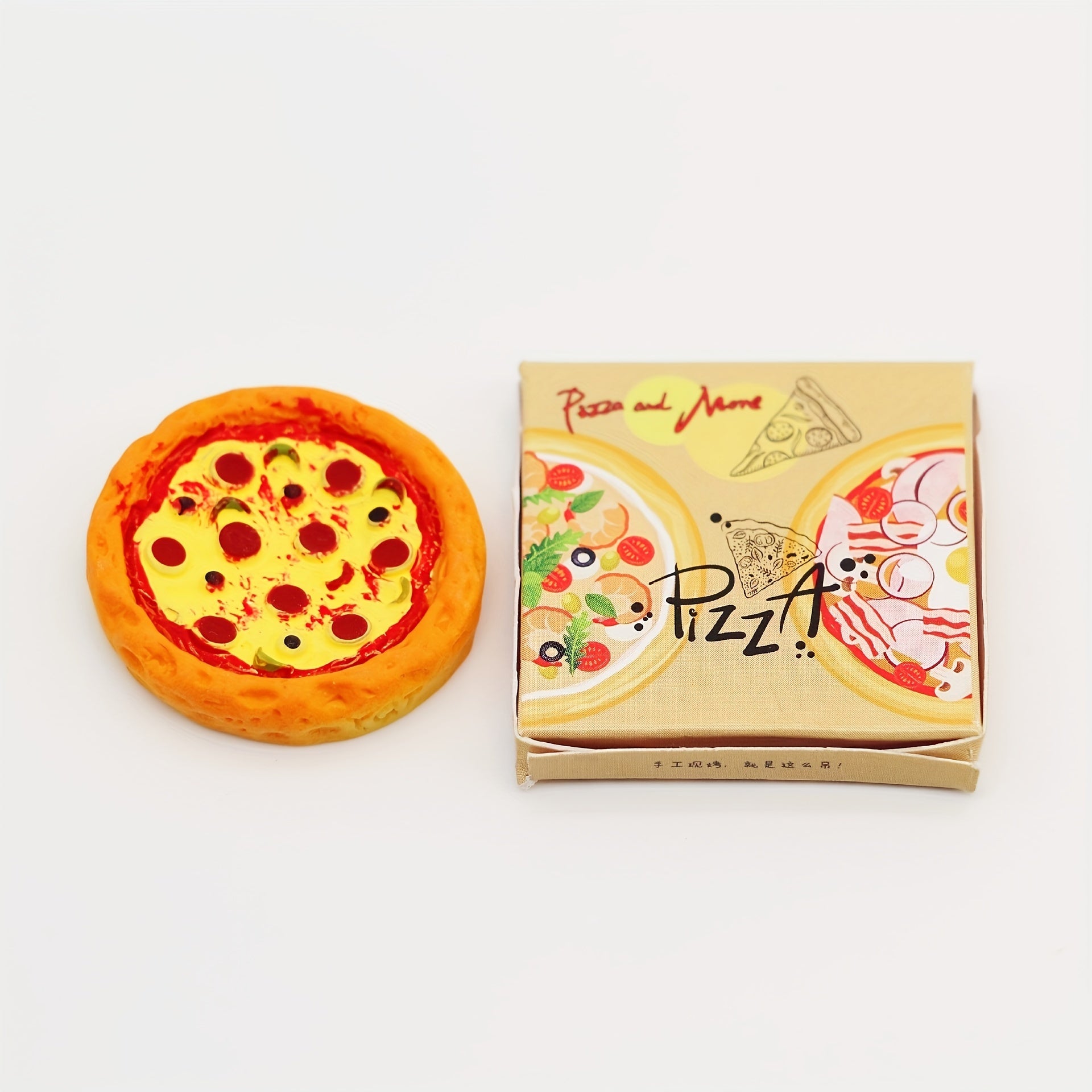 Dollhouse Pizza with Takeout Box Realistic Scene Prop Model