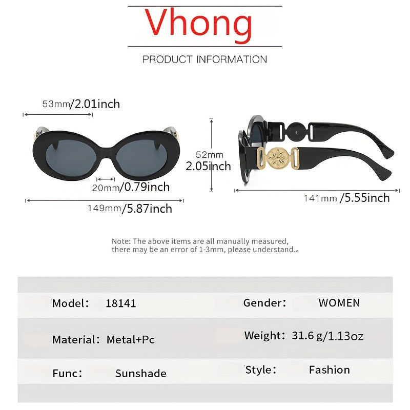 Retro Oval Sunglasses Vintage Flower UV400 Sun Shades for Driving