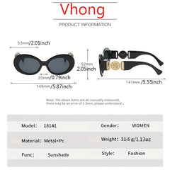 Retro Oval Sunglasses Vintage Flower UV400 Sun Shades for Driving